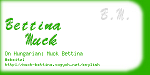 bettina muck business card